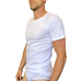 T-SHIRT col rond Homme en Coton Peigné  x2 Blanc 