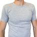 T-SHIRT col rond Homme en Coton Peigné x2 gris