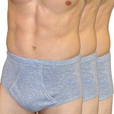 Slip Ouvert Taille Haute Homme - x3 Gris