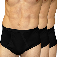 Slip Ouvert Taille Haute Homme - x3 Noir