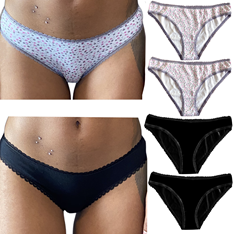 Slip femme coton peigne x4 